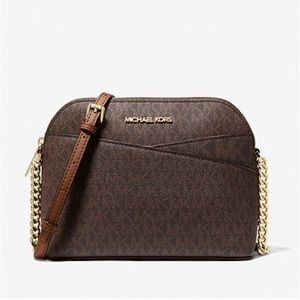 Michael Kors Jet Set Travel Medium Logo Dome Crossbody Bag NWT